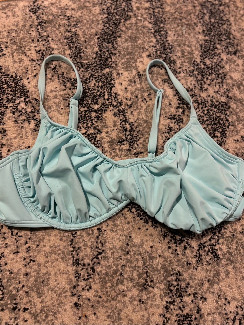 La Vie En Rose Light Aqua Balconette Underwire Bikini Top
